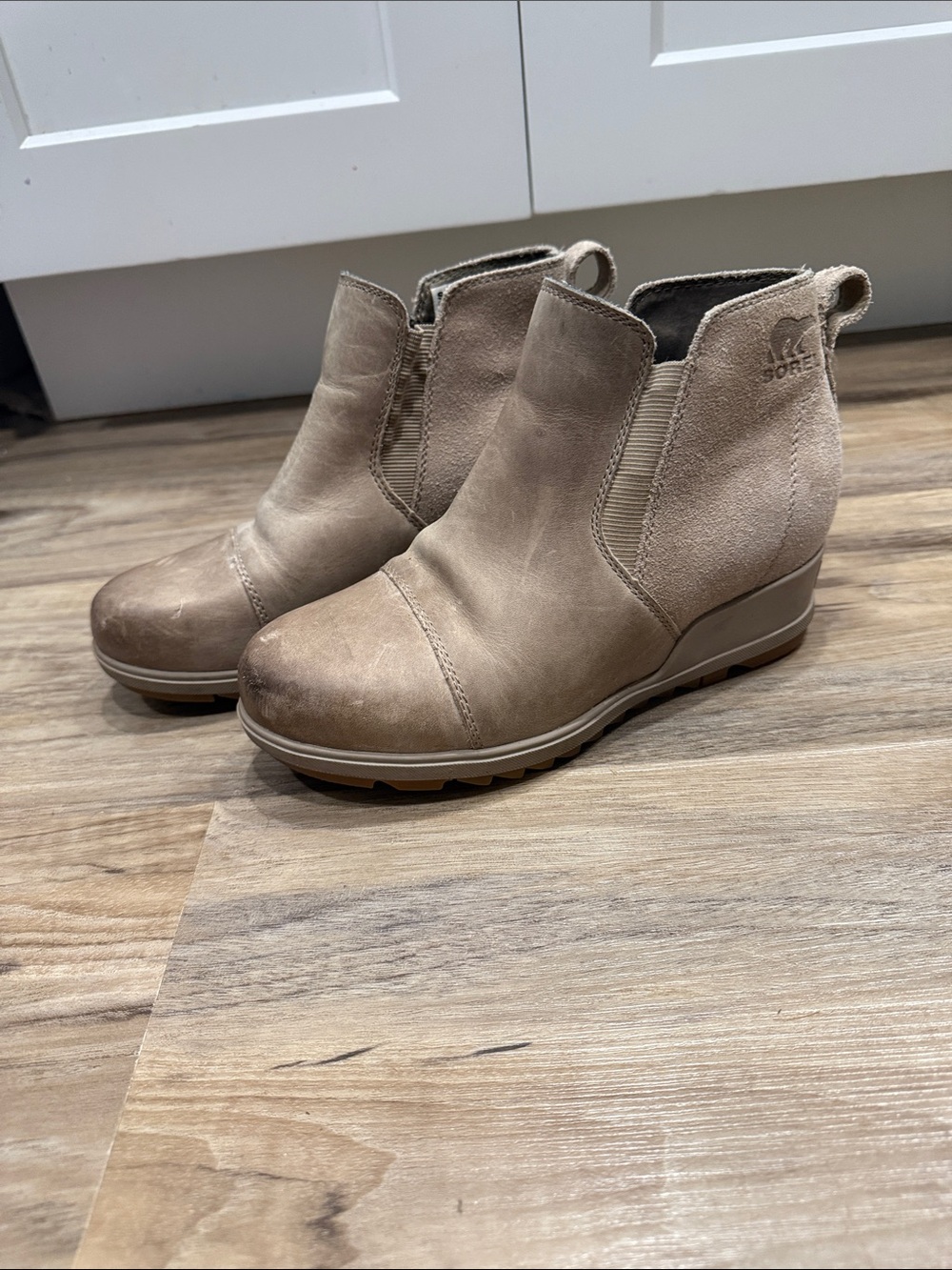 Sorel Women's Taupe Wedge Booties